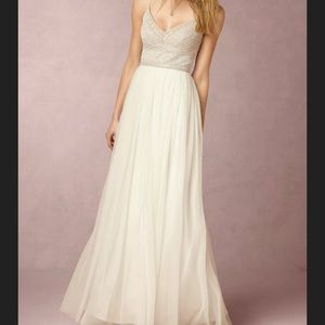 NEW BHLDN ADRIANNA PAPELL NAYA WEDDING GOWN 12 Z422-3